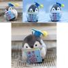 Adorable Penguin Plush Toy Motivational Graduation Gift For Students 8cm Short Plush