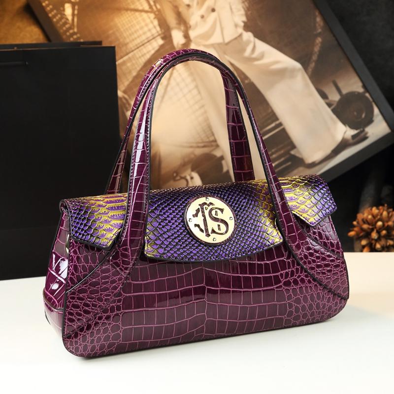 Genuine Leather Women's Bag 2023 Luxury Fashion Snake Pattern Ladies Tote Handbags Large Capacity Mom Shoulder Crossbody Bags