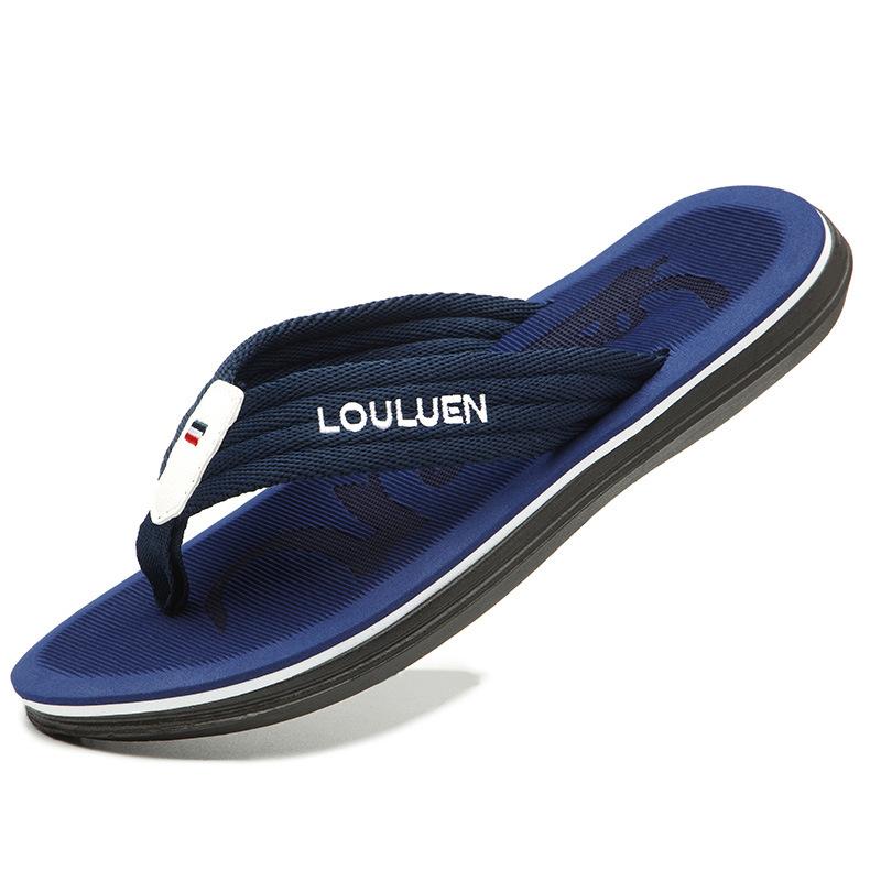 Beach flip-flops men's fashion thick-bottomed outdoor casual pinch feet men's slippers sandals are comfortable