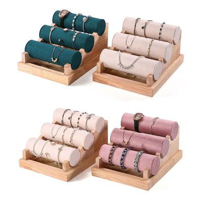 Multifunktionaler Holzschmuckständer Robuster Holz-Präsentationsständer Organizer für Armbänder, Ringe und andere Accessoires