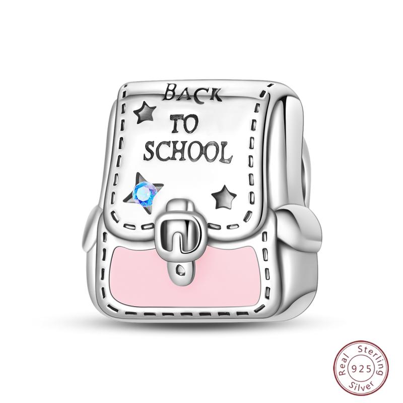 New Original Copper Beaded Bow Charm Blue Beads For Women Exquisite Diy Birthday Jewelry Gifts