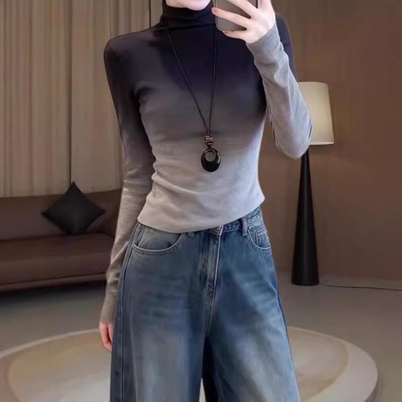 

Retro Gradient High Neck Base Layer for Women - Slim, Soft, Cozy, Elegant Sweater 2XL (Recommended for 67.5-72.5 kg)