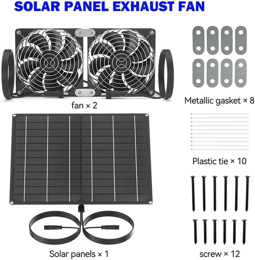 

Водонепроницаемый вентилятор мощностью 15 Вт, подходит для использования в наружных теплицах, курятниках с солнечной батареей