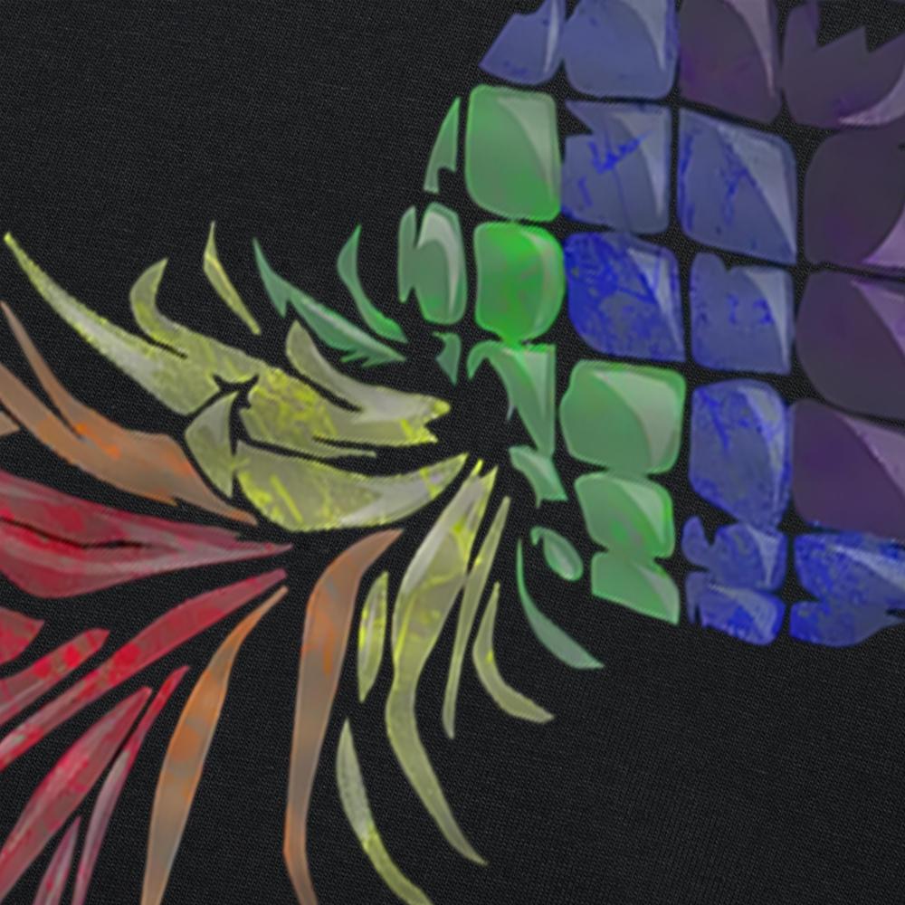 Funny Swinger Rainbow Pineapple Upside Down T-shirts Men Women Fashion Casual Tshirt 100% Cotton Loose Oversized T Shirt Summer