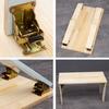 4Pcs Self Locking Hinge Strong Bearing Capacity Iron Folding Hinge Table Leg Brackets Folding Tools