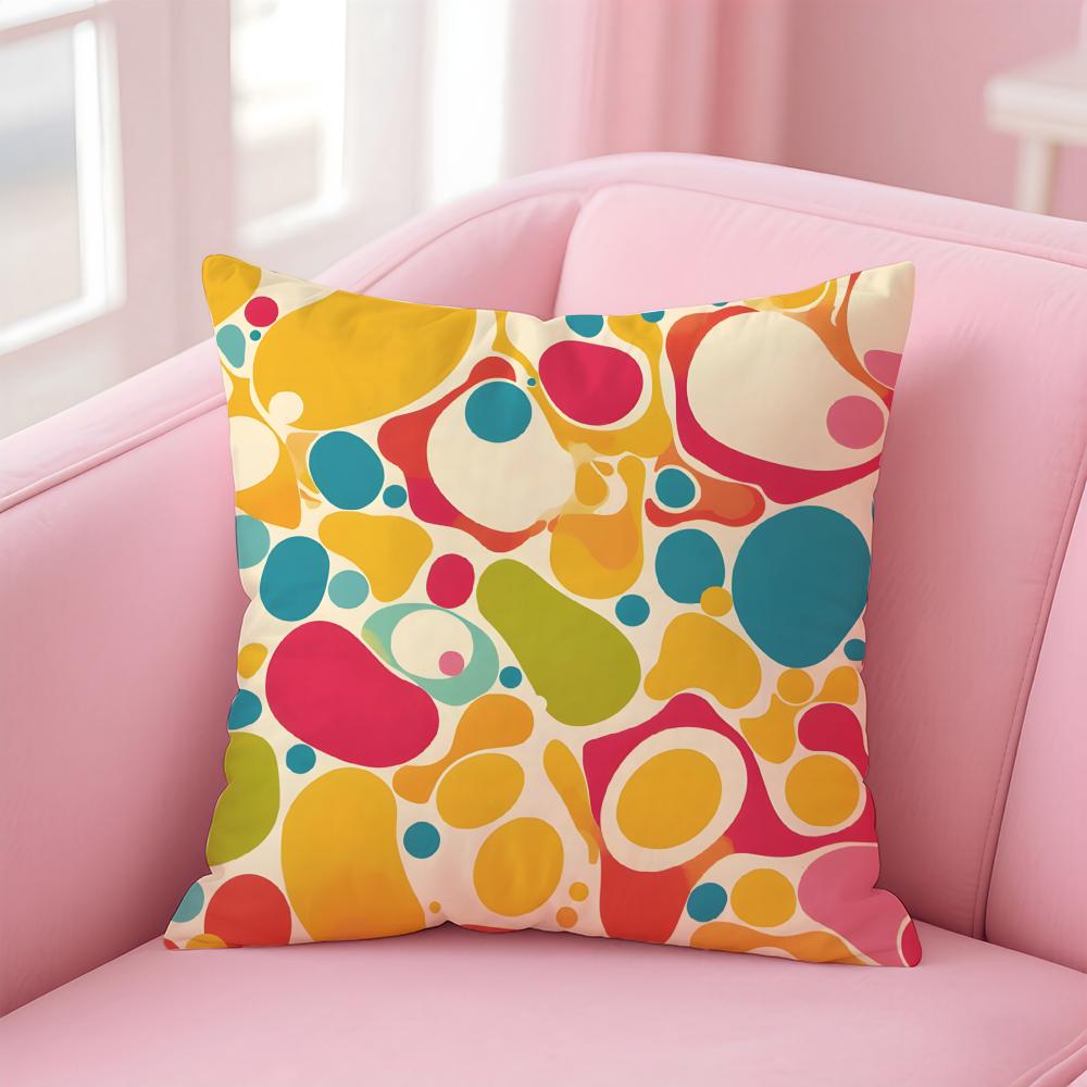 Y-Yayoi K-Kusama Cushion Cover Linen Pillowcase Cover Soft Decor For Sofa Home Room