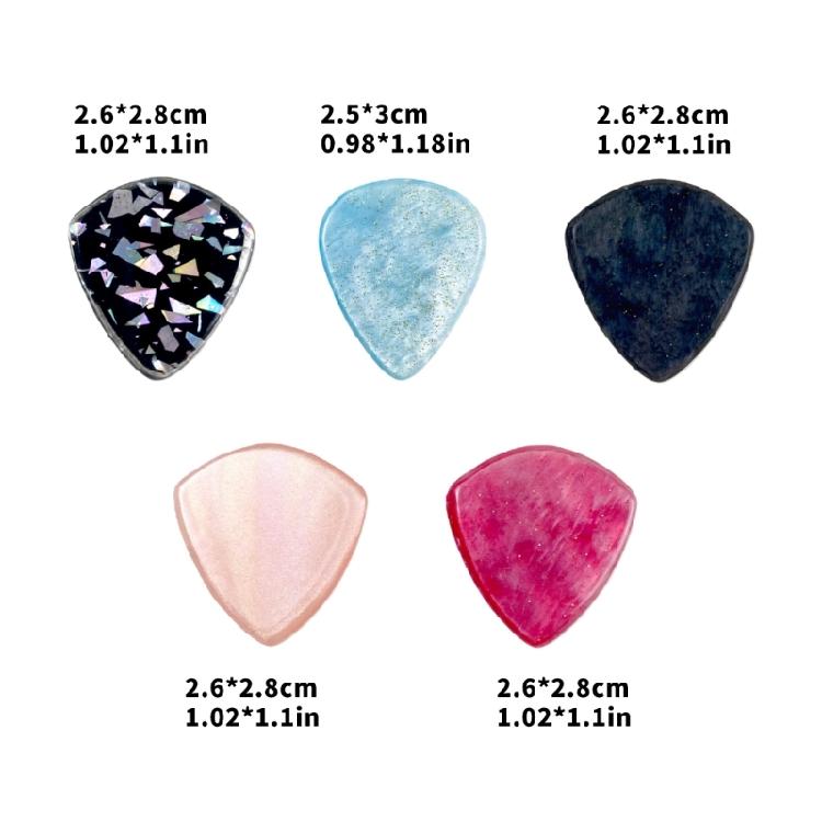 5pcs Acoustic Electric Guitar Picks Plectrum Celluloid Guitar Picks Accessories for Bass and Electric Guitar Playing
