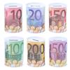 Tinplate 1Pcs Euro Home Decoration Decorative Coins Deposit Boxes Money Box Money Bank Storage Box