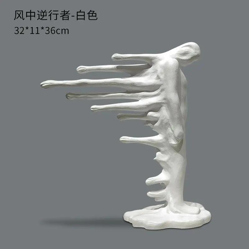 

Скульптура из смолы, абстрактный орнамент человеческого тела, капля воды, фигурка с фаской, серебряный человек, декоративные фигурки, аксессуары для дома