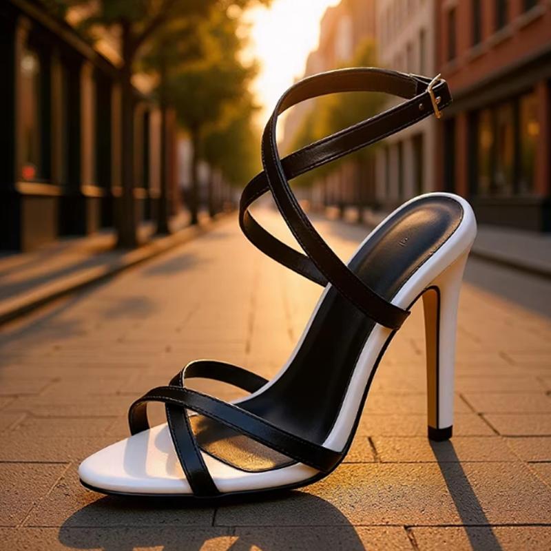 Eilyken New Fashion Buckle Strap Women Sandals Summer Sexy Open Toe Thin High Heels Party Striptease Female Shoes