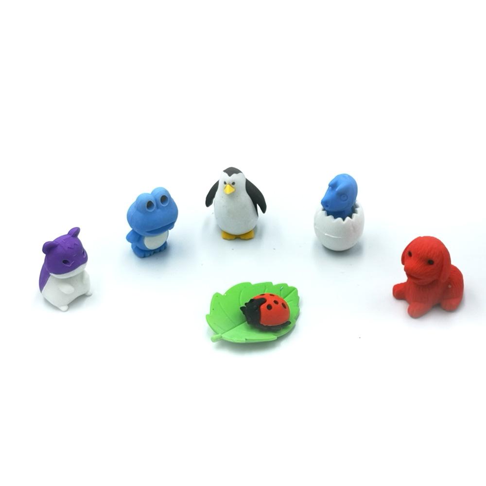 5 pezzi / lotto Diverse Gomme da Cancellare Animali dei Cartoni Animati Novità Carine Animali di Gomma Mini Gomma Kawaii per bambini Panda Tigre Elefante
