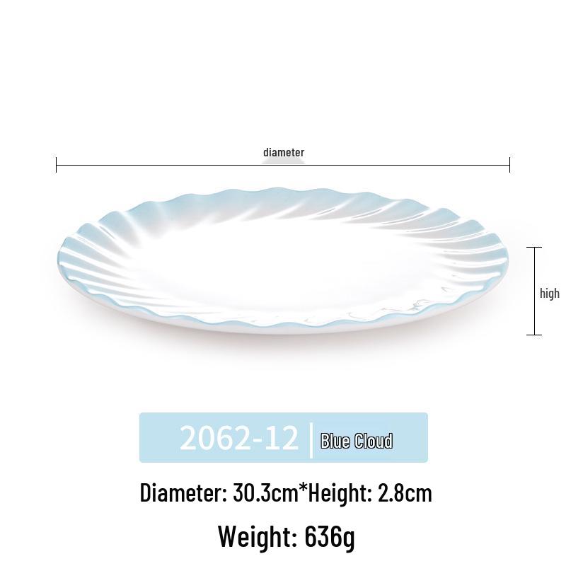 Okrągły talerz melaminowy - Naczynia stołowe inspirowane porcelaną dla restauracji i hoteli, Idealny do kuchni zachodniej