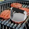 1/2Pcs Stainless Steel 5.5 Inch Grill Press with Anti-Scald Handle Burger Press Round Hamburger Smasher Tool for Bacon Meat