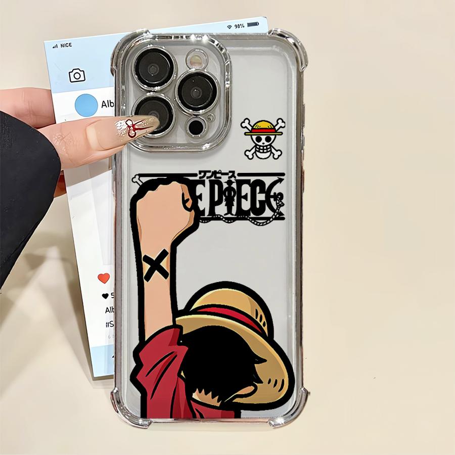 Custodia per Telefono One Piece Zoro Luffy per Apple iPhone 17 Pro Max 15 14 12 Plus Air 16e 16 Pro 13 11