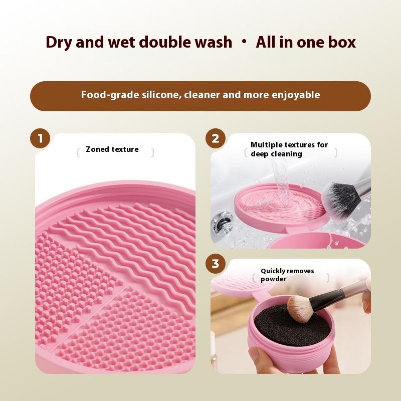 Make-up Pinsel Reinigungsbox Schnelle Reinigung Schwamm Lidschattenpinsel Trockenreiniger Kosmetik Waschen Reinigen Puderwerkzeug Make-up Zubehör