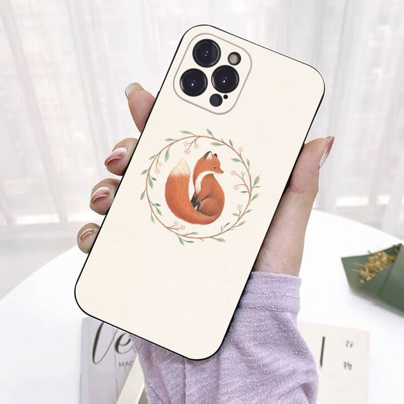 Cute Cartoon Animal Fox Phone Case Silicone Soft For Iphone 14 13 12 11 Pro Mini XS MAX 8 7 6 Plus X 2020 XR Shell