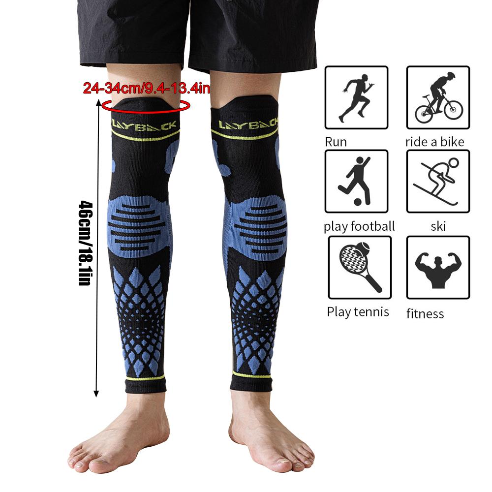 Laozhao Compression Calf Sleeves 1Pair For Men Women Footless Socks Running Nursing Travel Support
