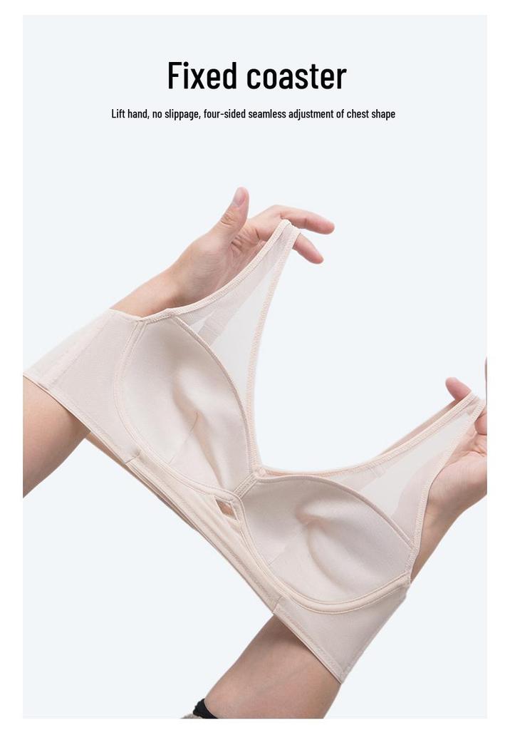 Luxury Mesh Wireless Bra with Real Mulberry Silk Lining