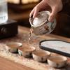 Dunhuang Ru Kiln Travel Tea Set Small Set Portable Outdoor Camping Ceramic Kuaike Cup One Pot Three Cups Event Gifts