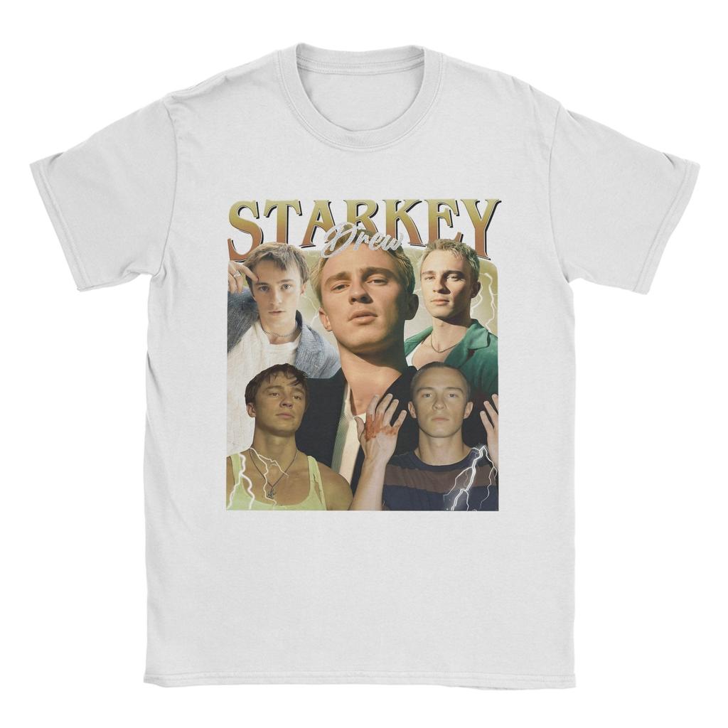 Vintage Drew Starkey T Shirt Men Cotton Funny T-Shirts O Neck Tee Shirt Short Sleeve Clothes Printed