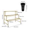 3 Layers Flower Display Stand with 12PCS Black Buckets,Metal Moving Plant Stand with Wheels, Garden Cart Display Flower Shelf