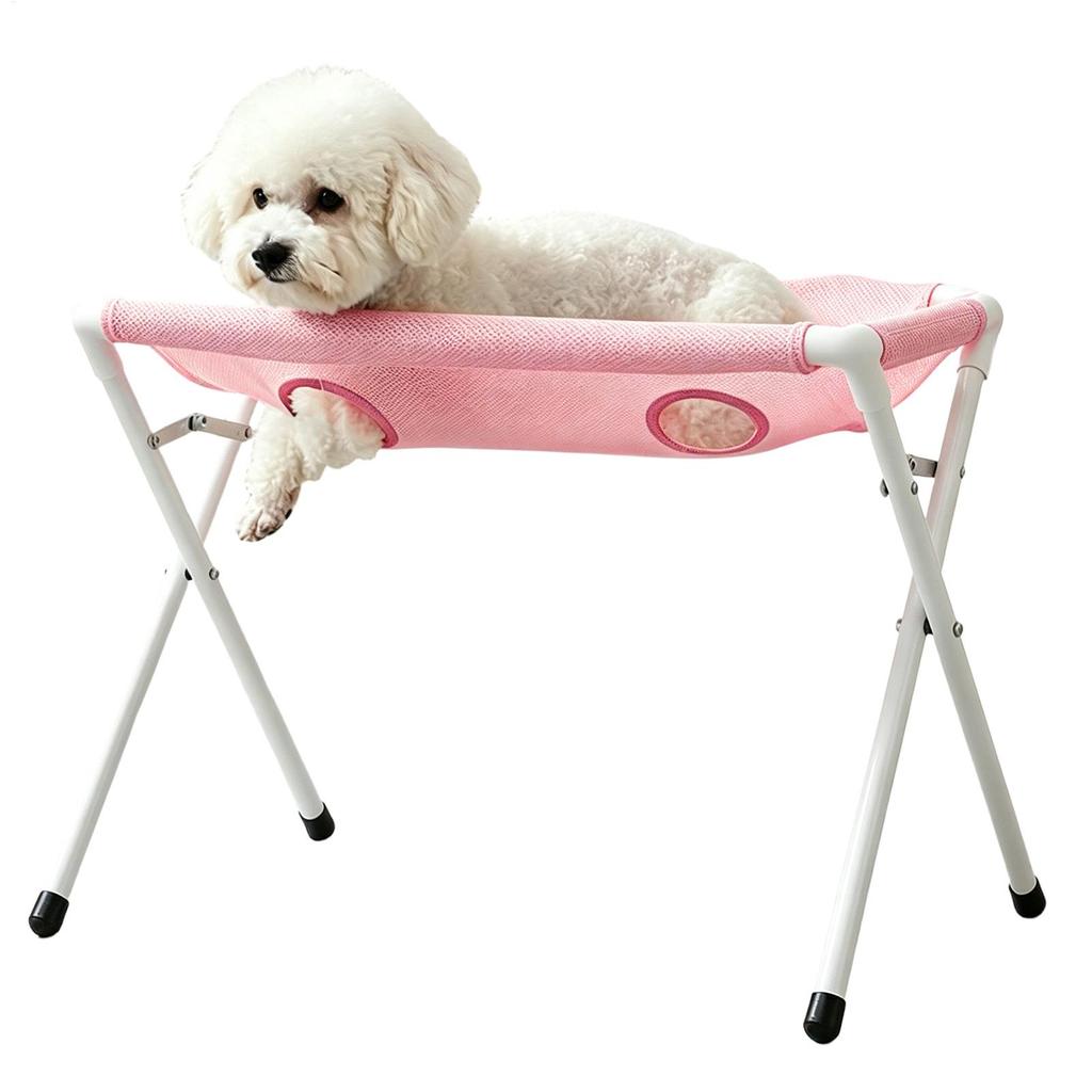 Cats Dog Grooming Bed Pet Nail Trimming Hammock Table Foldable Breathable Mesh Bath Rack Pet Washing Station With Support Frame