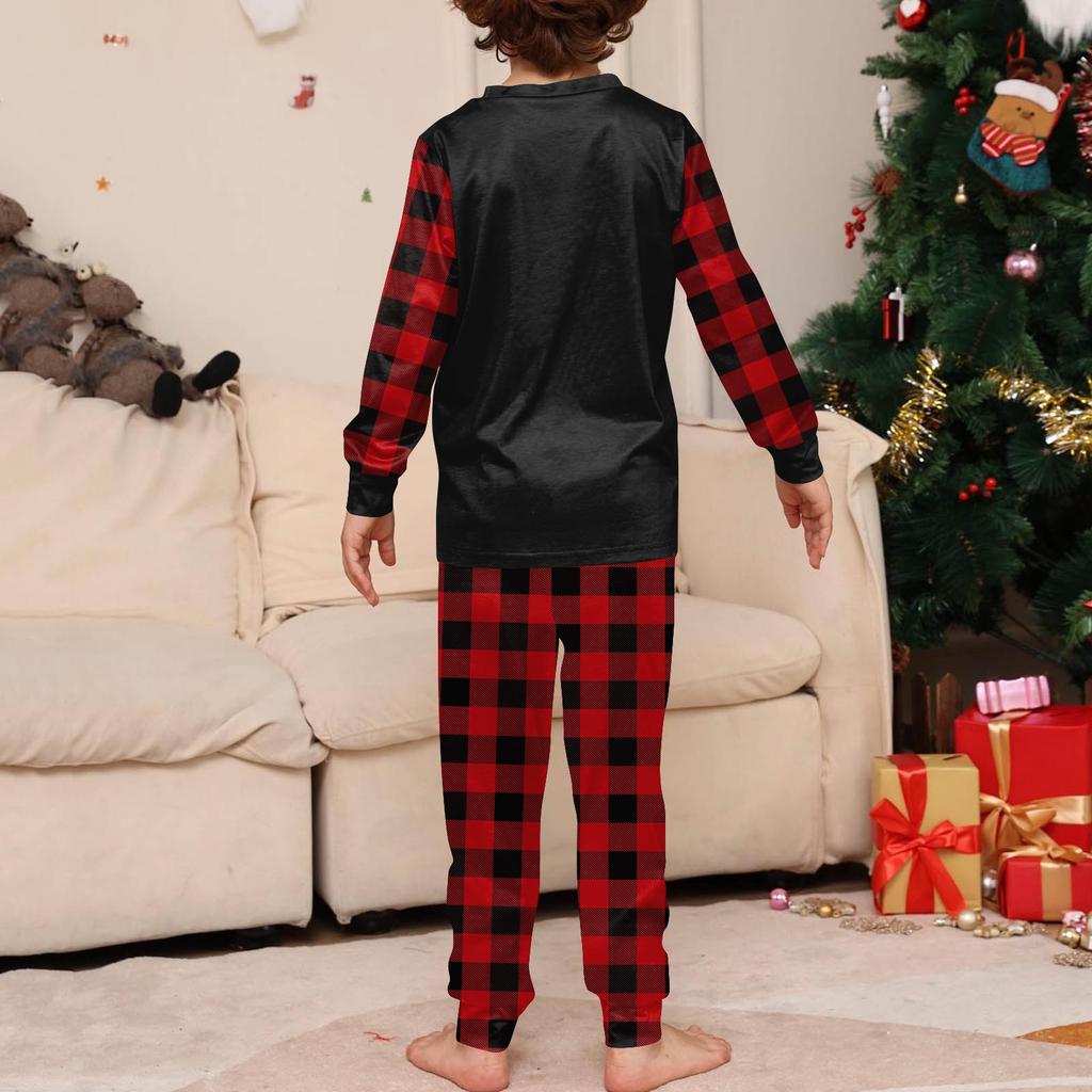 Christmas Family Matching Sets Pajamas, Loungewear Outfits,Family Matching Long Sleeve Tops+Pants Set