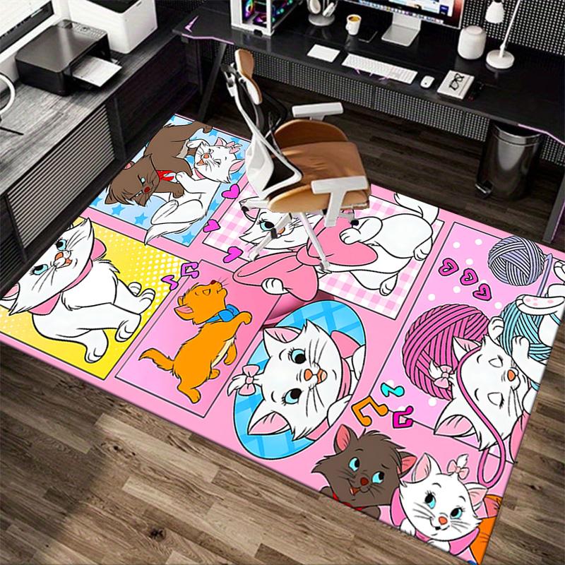 Artemis Cats Pink World Carpet For Playroom Bedroom Living Room Sofa Home Decorkids Game Area Rug Nonslip Floor Mat