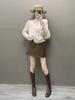 Women's Versatile V-Neck Cashmere Sweater - Loose Fit, Buttoned, Lazy Style Knitwear for Autumn/Winter