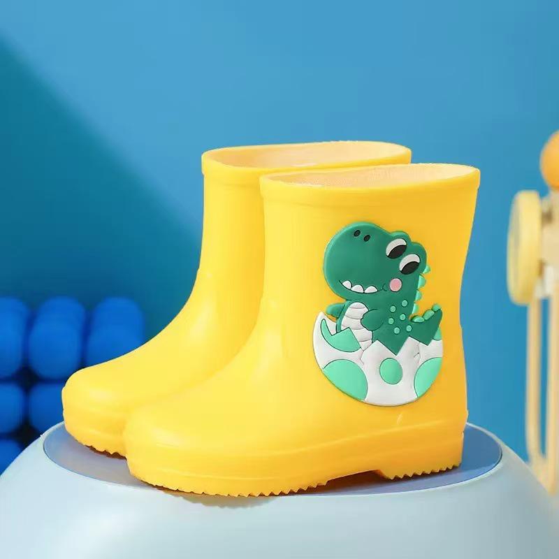 Cartoon Waterproof Unisex Toddler Rain Boots - Short Rubber Boots for Kids