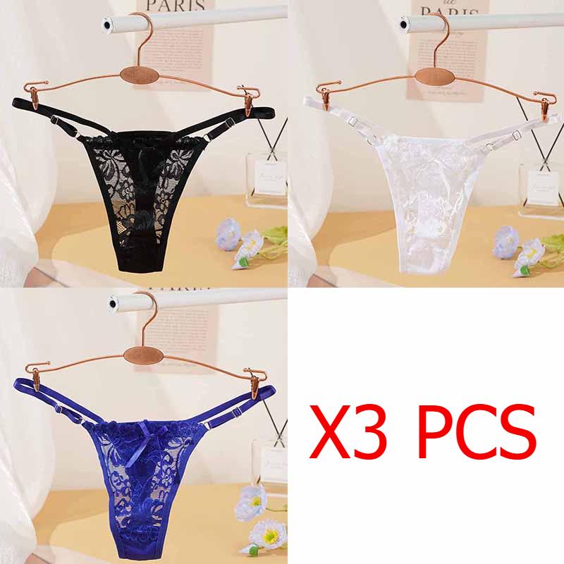 Justerbare blonder-thongs Truser Kvinner Undertøy Sexy Thongs Kvinner Solid Undertøy med lav midje Sømløse Dame Underbukser Undertøy