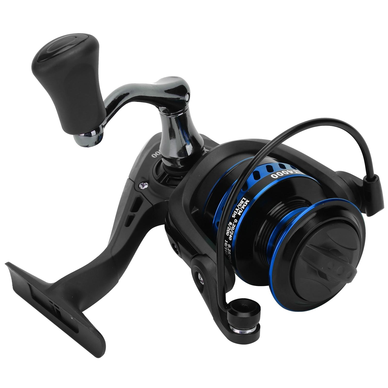 

Portable Metal Sea Rod Spinning Fishing Line Reel Rocking Raft Fishing Accessorygun black Blue Black