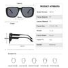 Sommermode Einteilige Retro Quadratische Sonnenbrille UV400 Vintage Retro Spiegelbrille Damen Herren Flache Oberseite Sonnenbrille