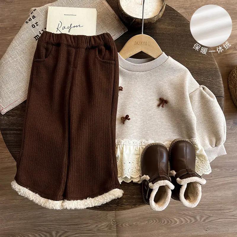 HoneyCherry Girls' Fleece Hoody Winter Clothes for Girls and Baby Girls Forest Style Warm Clothes for Winter Thickening