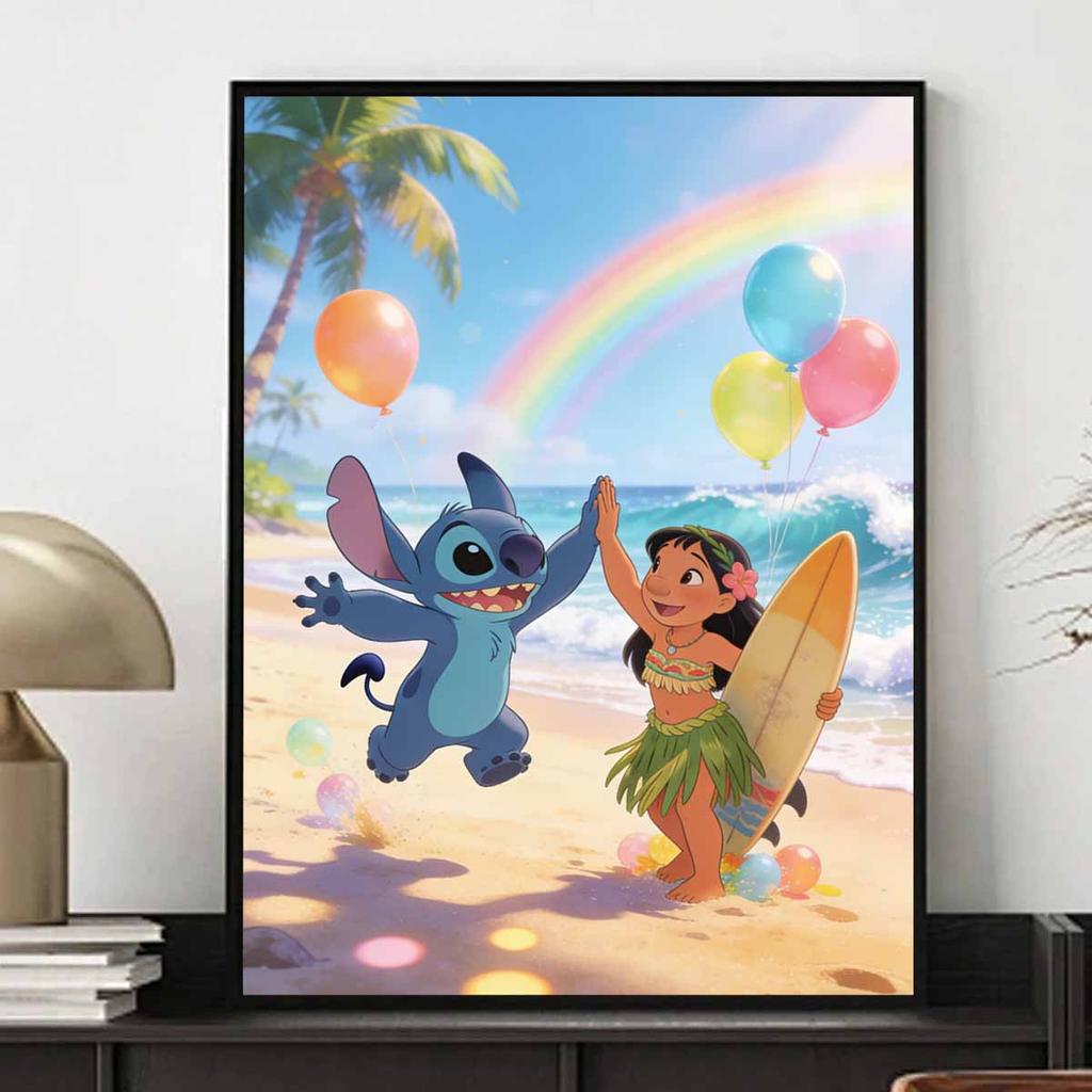 Disney Diamond Painting Stitch & Lilo Set Handmade Cross Stitch DIY Diamond Art Home Bedroom Wall Decor Gift