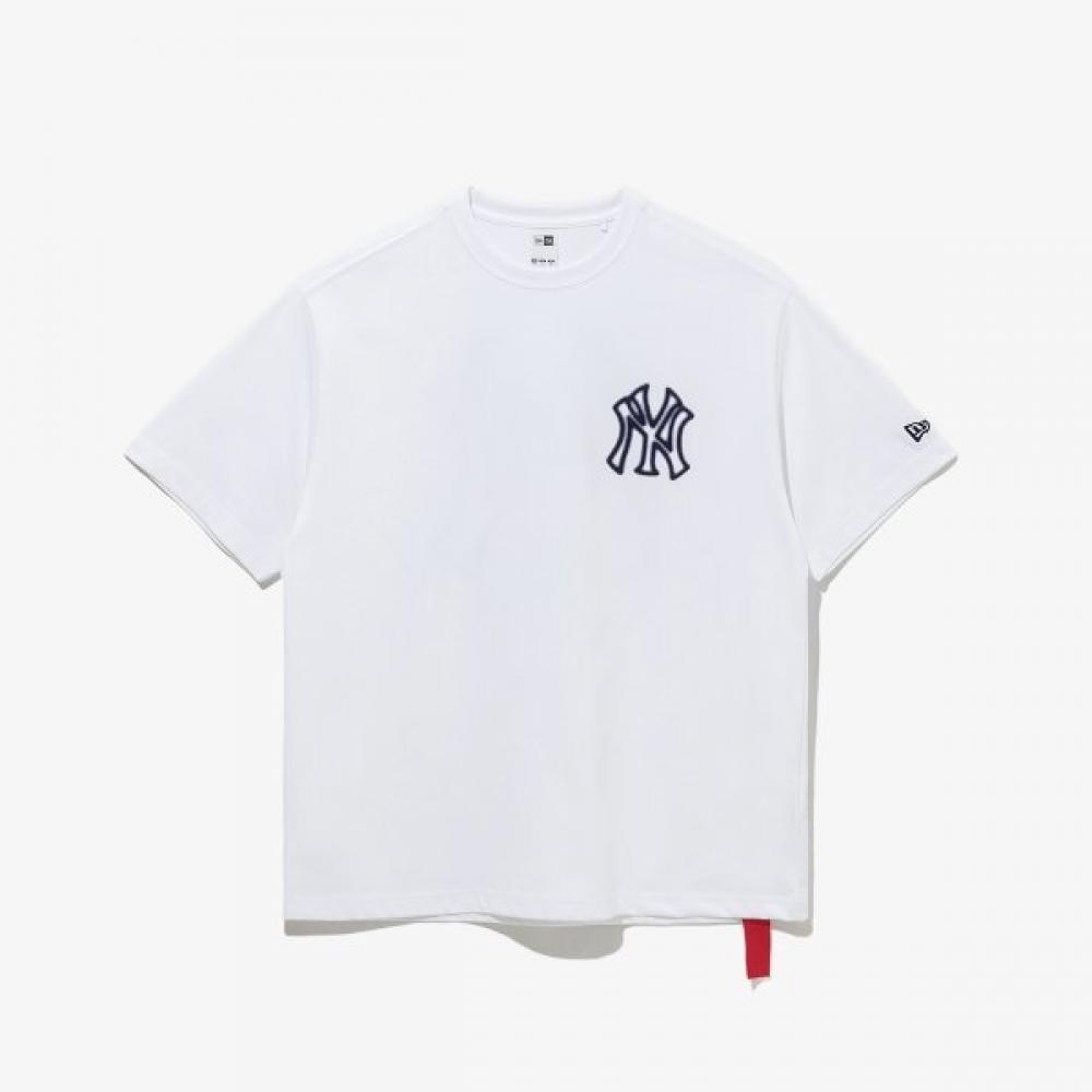 New Era New York Yankees Neon Logo T shirT whiTe 14536479 WHITE/M