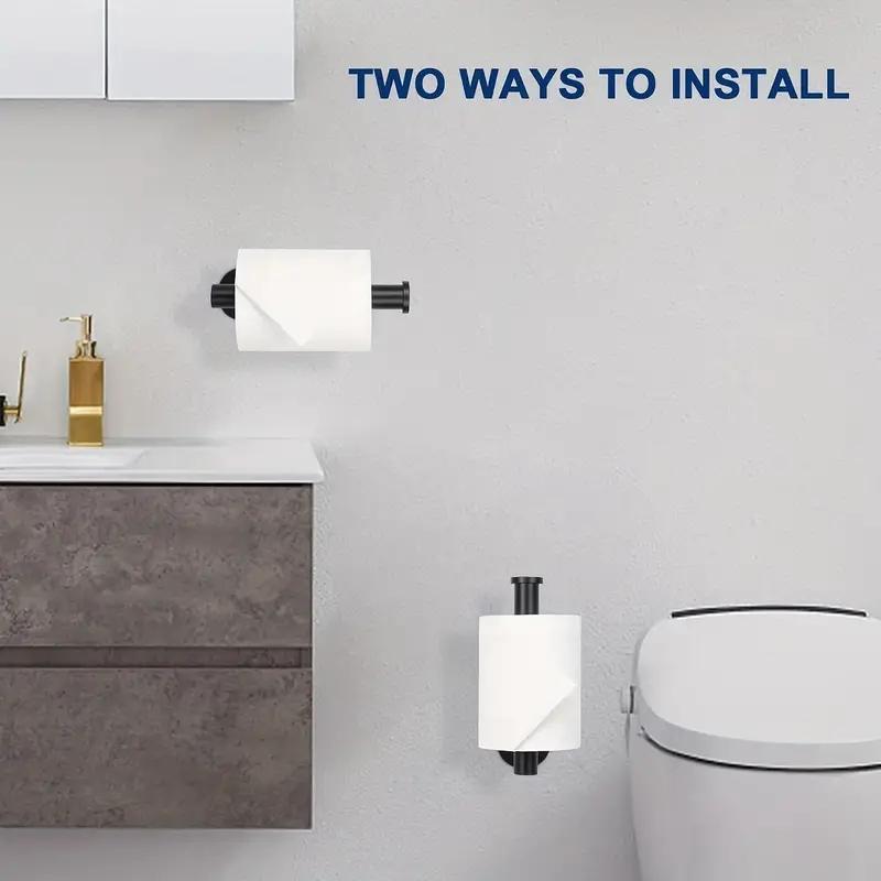 1Pcs Toilet Paper Holder, Stainless Steel Towel Rack, Self Adhesive Multi-Size Non Perforated Premium Thicken Rustproof Toilet