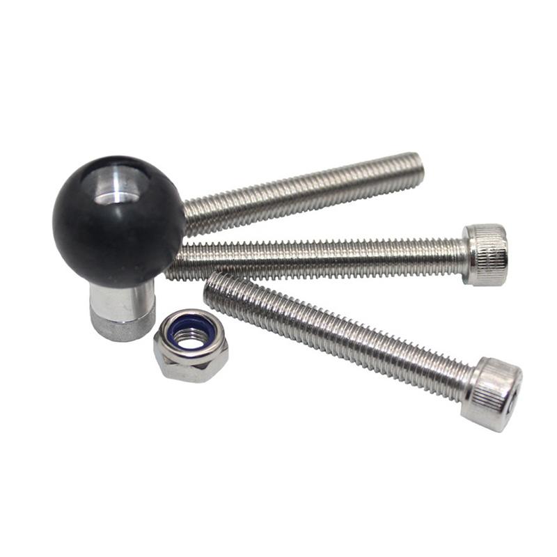 1 Inch Ball Head Adapter M8 Screws Motorcycle Handlebar Clamp Base Holder for Mount Smartphone Cameras Holder Bolt Bracket