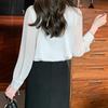 Sommer Chiffon Hemd 2023 Langarm Weiße Bluse Frauen Frauen Lose Elegante Weibliche Kleidung Frau Tops Günstige 25646
