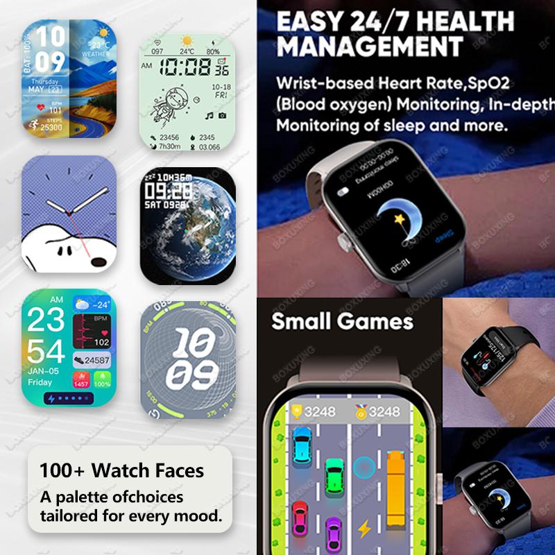 New GPS Track Smart Watch 2.01 Inch Ultra HD  Screen Movement Run Track Heart Rate Monitor Bluetooth Call Smartwatch