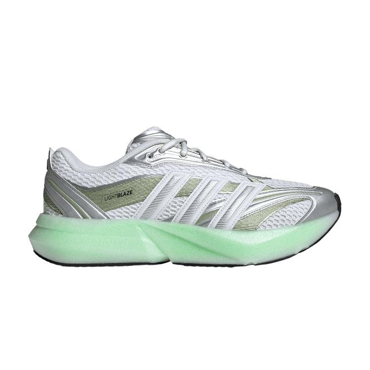 

adidas Lightblaze Glow White Silver Metallic Women Sneakers Cloud-White Magic-Lime-Metallic JP6328 36