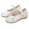 Chinese Style Girls' Dancing Shoes Soft Sole Non-slip Children Hanfu Flat Shoes Wear Resistant Breathable