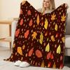 No Shedding Flannel Blanket, Soft Cozy Warm Autumn Throw, Multi-use for Home Lounge & TV Time