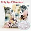 Polyester Waterproof Pillow Cover With Floral Pattern For Living Room Decor