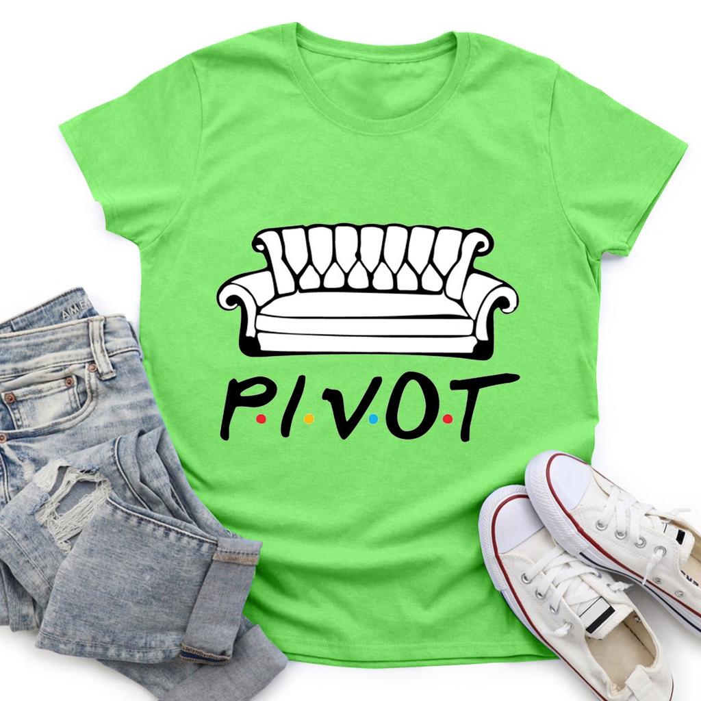 Pulover cu mânecă scurtă, ocazional, Old Friends, imprimat cu gât rotund