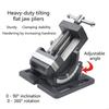 Workshop Tilting Benches Vise 3Inch Jaw With 90 Degree Rotation And Crosses Slot Design For Stability
