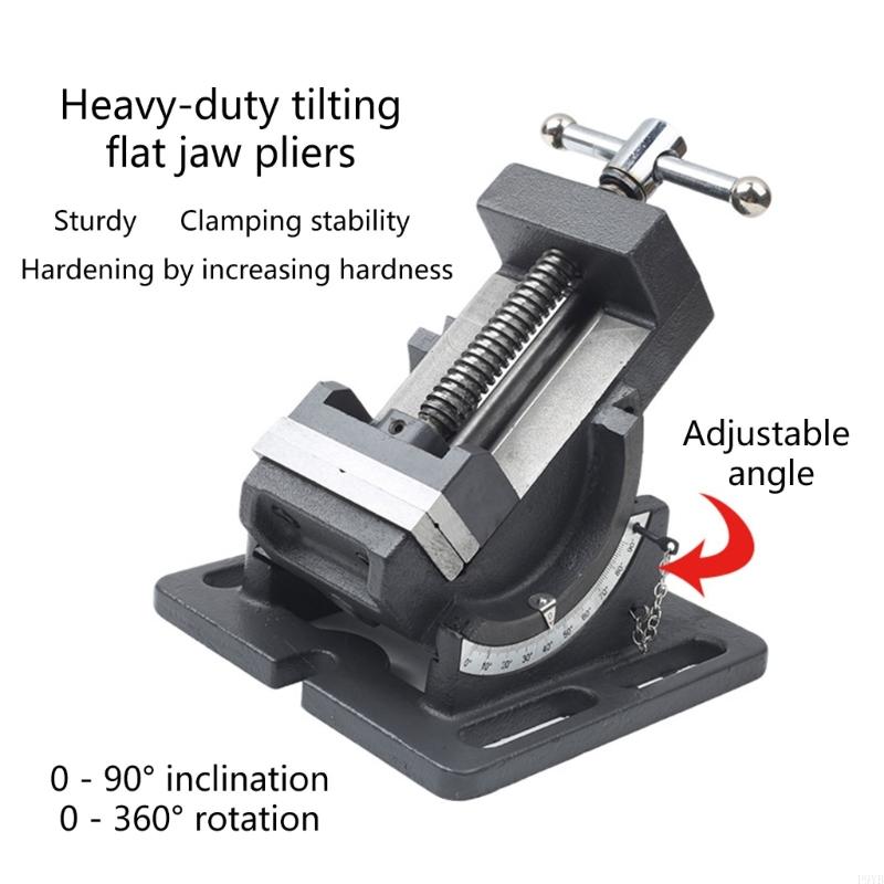 Workshop Tilting Benches Vise 3Inch Jaw With 90 Degree Rotation And Crosses Slot Design For Stability