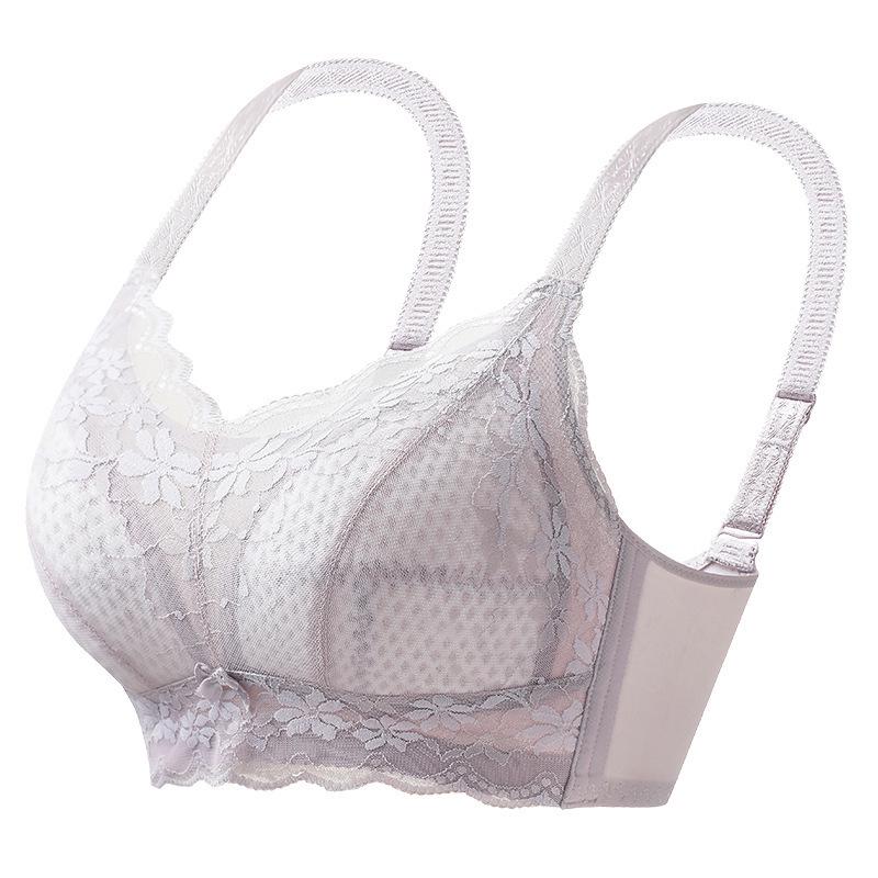 Wire-Free Push-Up Full Cup Bra for Large Breasts: Slimming, Side Fat Gathering, Anti-Sagging, Plus Size