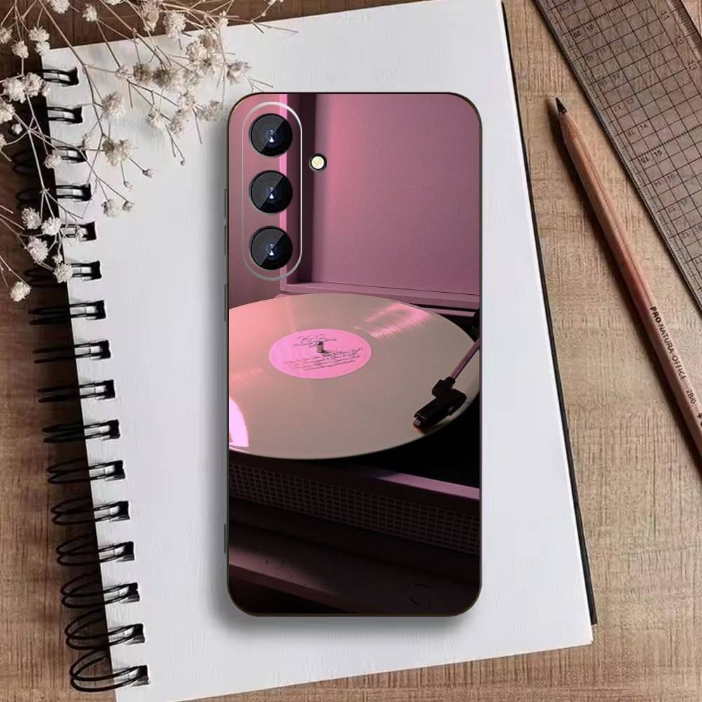 

Vinyl Record Fashion Phone Case For Samsung Galaxy A73,A21s,A22,A31,A52,A53,A71,A41Soft Black Shell Samsung a20s