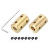 Brass Rigid Motor Shaft Coupling 3.17/4/5/6/8/10/12mm Coupler Transmission Connector Sleeve Adapter For RC Boat Car Airplane